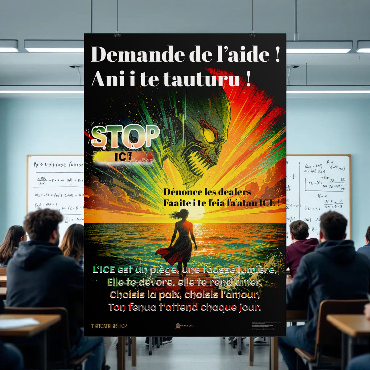 Posters Anti-ICE Polynésie – Affiches de Sensibilisation Contre la Drogue “Paruru i te ora – Brisons les chaînes de l’ICE”