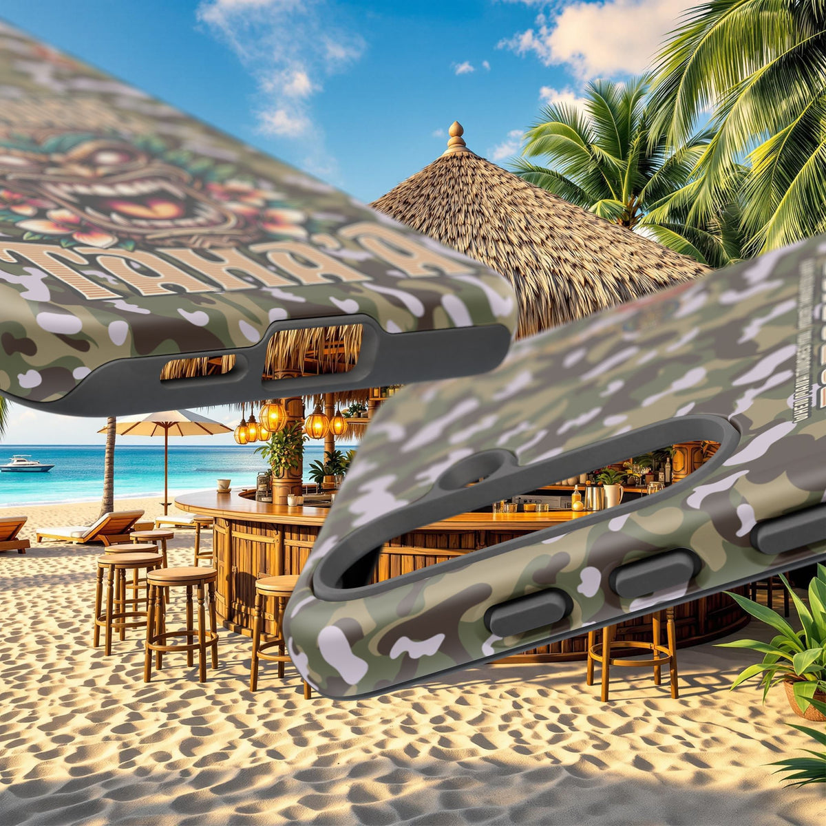 Tahaa – Coque Antichoc Premium « Tiki Féroce » | Design Tribal & Protection Maximale