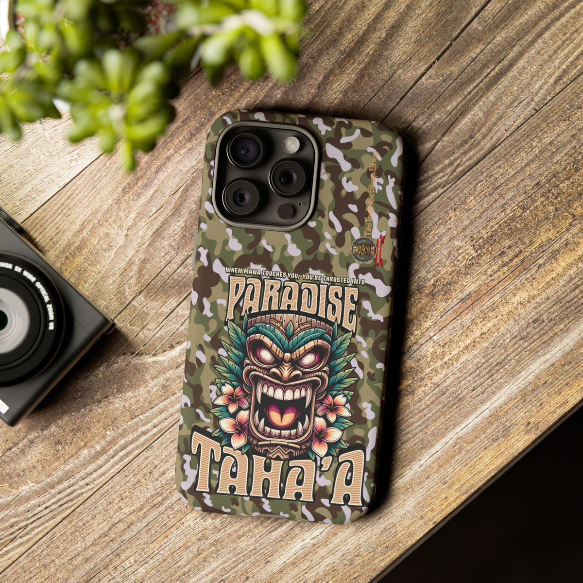Tahaa – Coque Antichoc Premium « Tiki Féroce » | Design Tribal & Protection Maximale