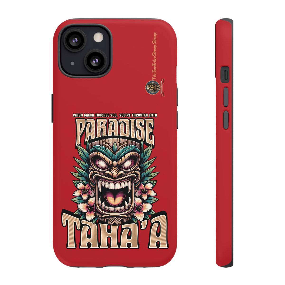 Tahaa – Coque Antichoc Premium « Tiki Féroce » | Design Tribal & Protection Maximale