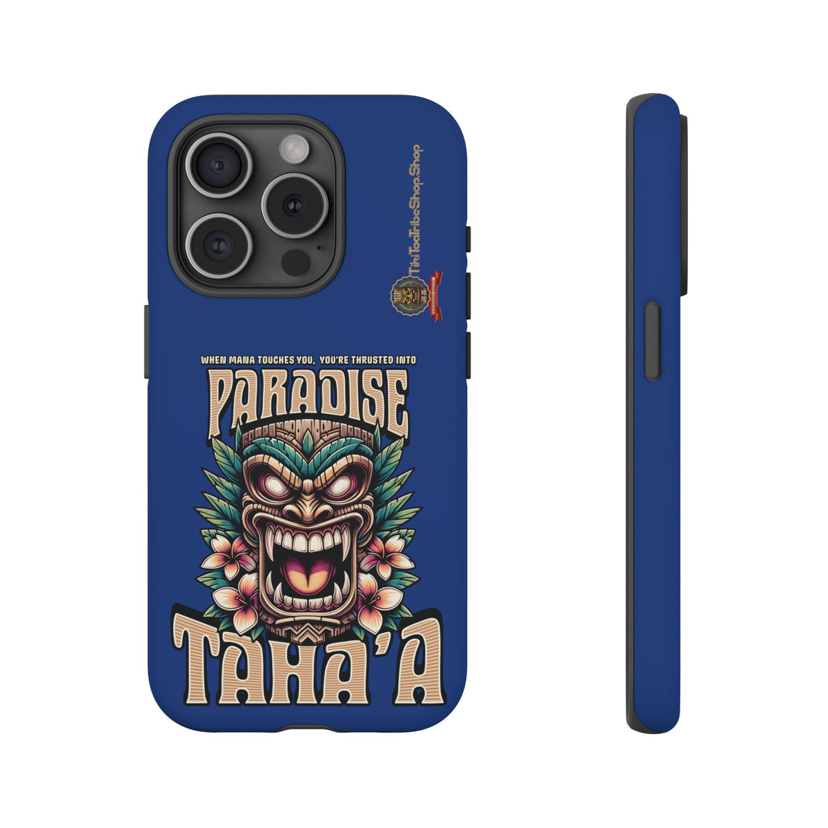 Tahaa – Coque Antichoc Premium « Tiki Féroce » | Design Tribal & Protection Maximale