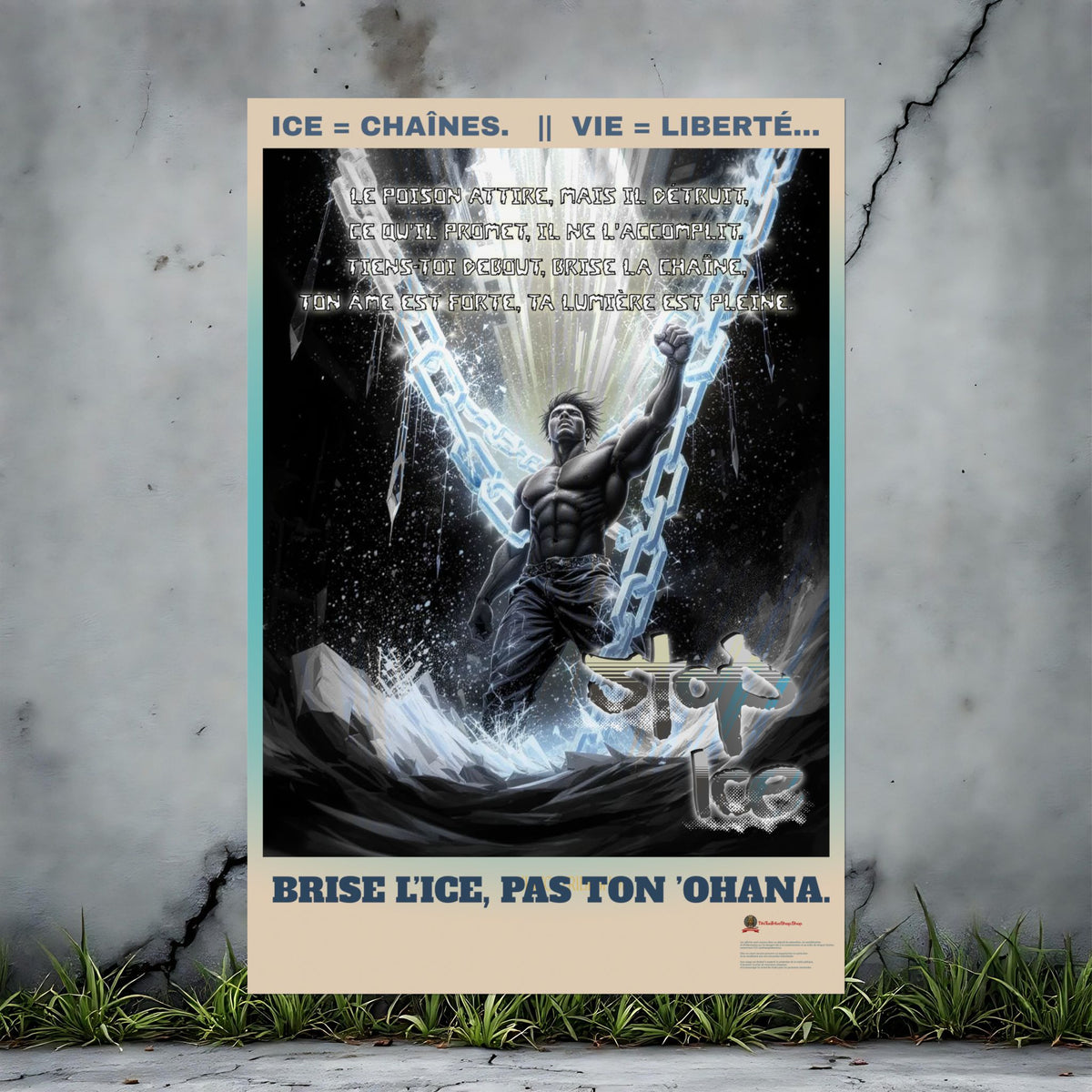 Posters Anti-ICE Polynésie – Affiches de Sensibilisation Contre la Drogue “Paruru i te ora – Brisons les chaînes de l’ICE”