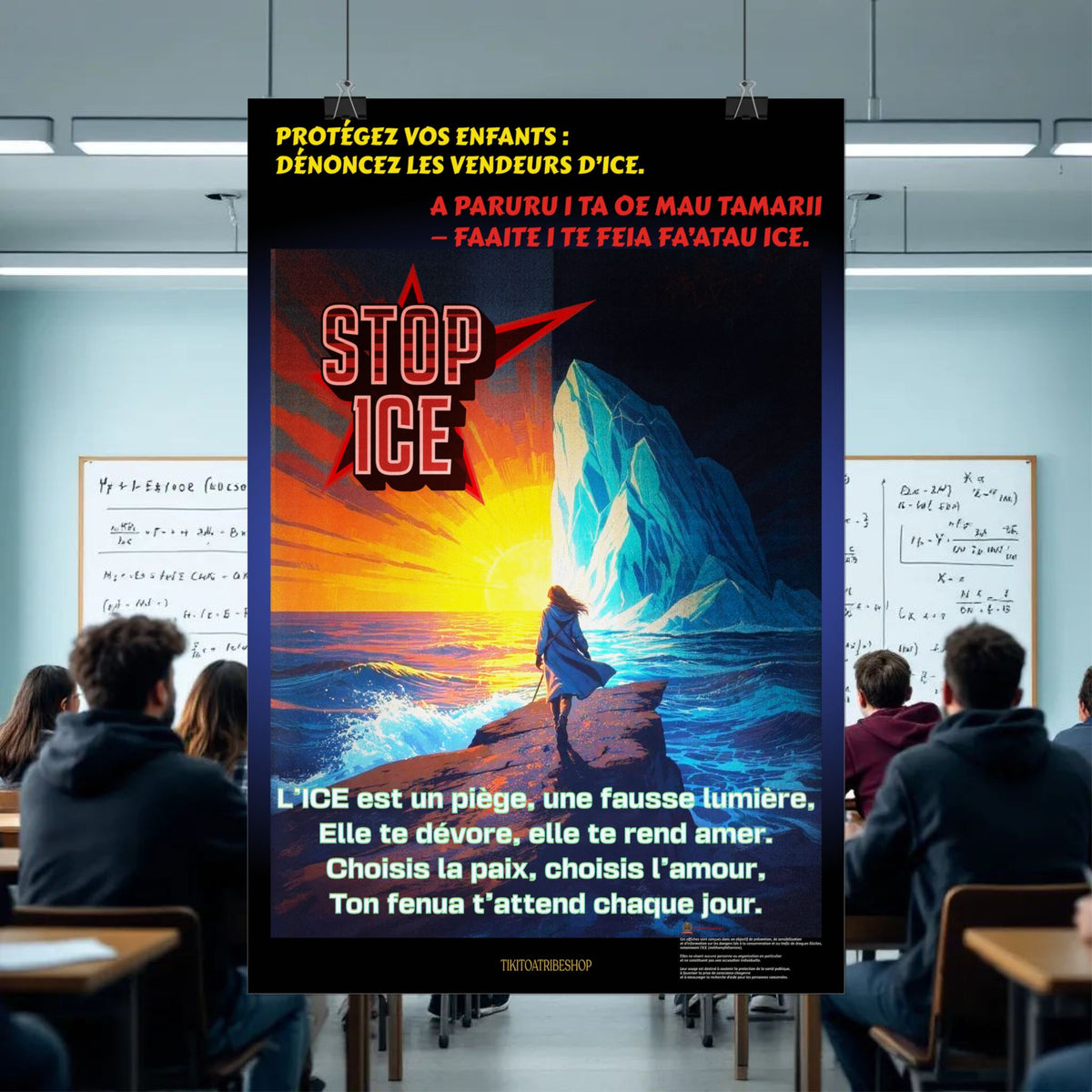 Posters Anti-ICE Polynésie – Affiches de Sensibilisation Contre la Drogue “Paruru i te ora – Brisons les chaînes de l’ICE”
