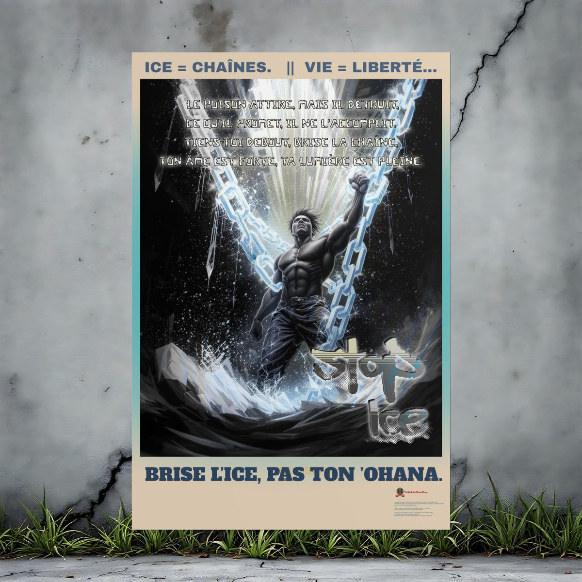 Posters Anti-ICE Polynésie – Affiches de Sensibilisation Contre la Drogue “Paruru i te ora – Brisons les chaînes de l’ICE”