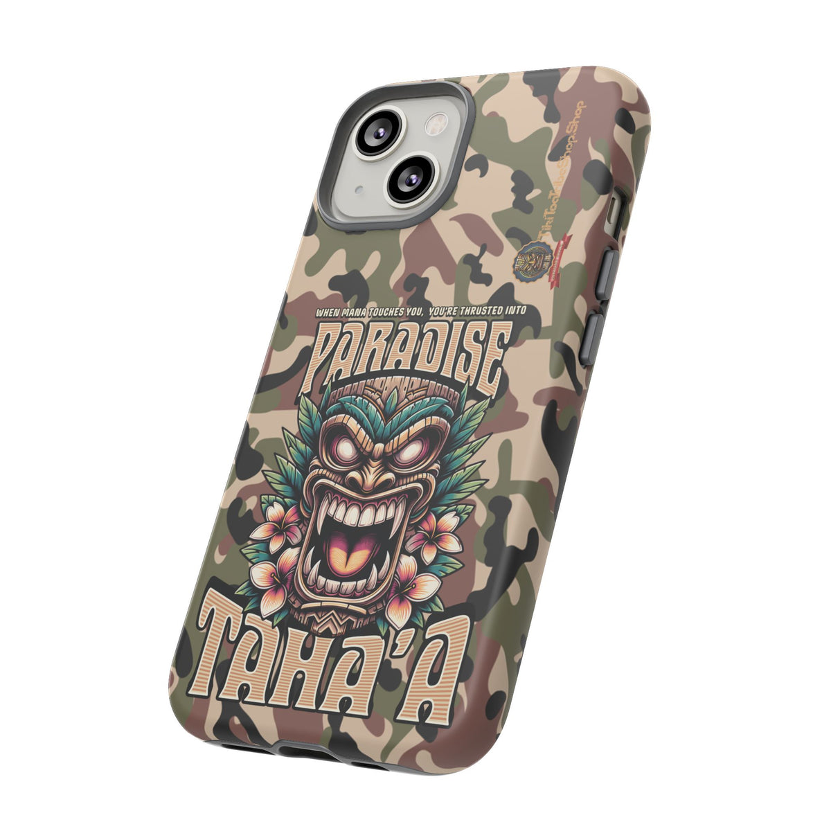 Tahaa – Coque Antichoc Premium « Tiki Féroce » | Design Tribal & Protection Maximale