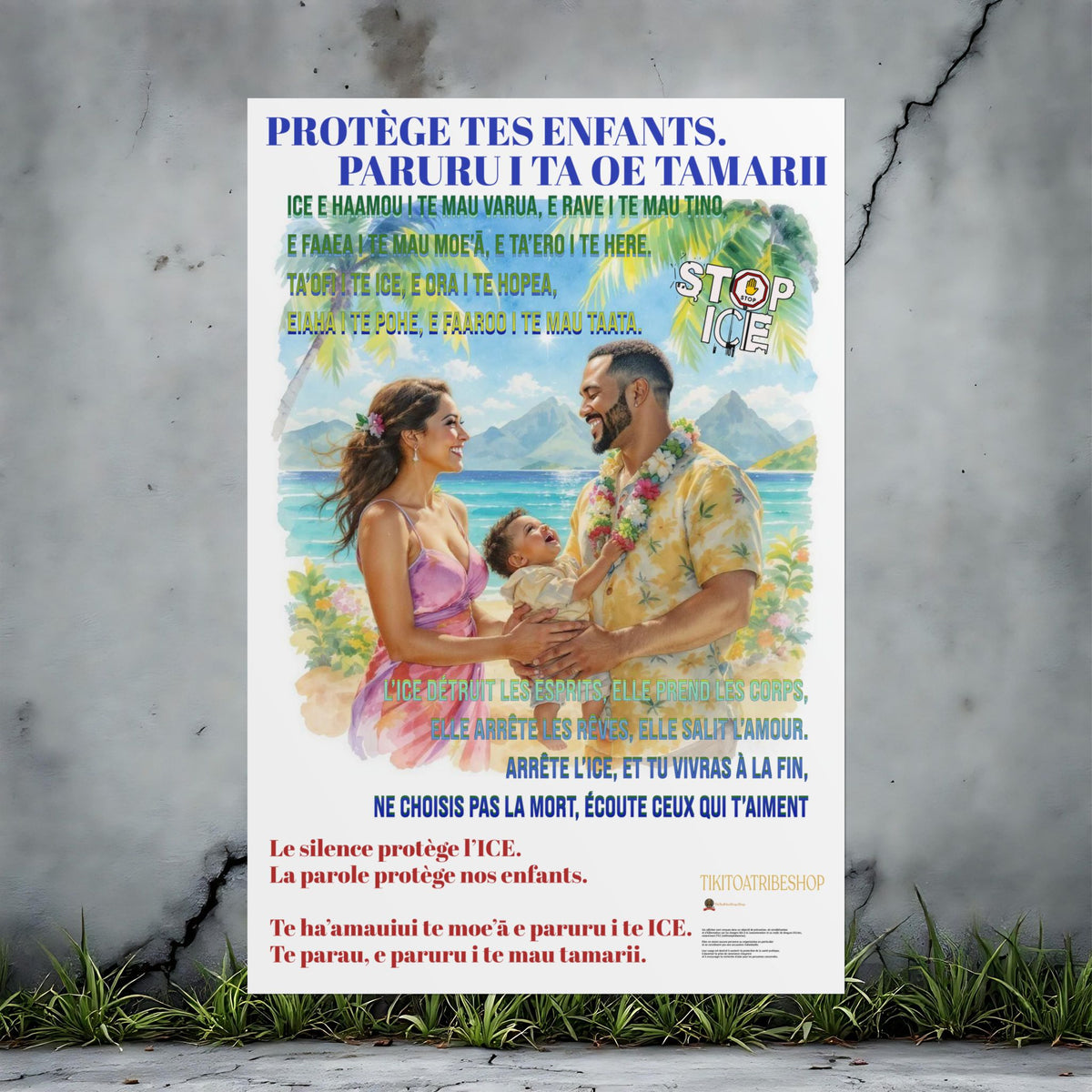 Posters Anti-ICE Polynésie – Affiches de Sensibilisation Contre la Drogue “Paruru i te ora – Brisons les chaînes de l’ICE”