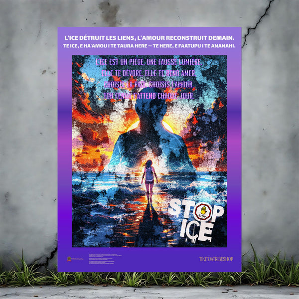 Posters Anti-ICE Polynésie – Affiches de Sensibilisation Contre la Drogue “Paruru i te ora – Brisons les chaînes de l’ICE”