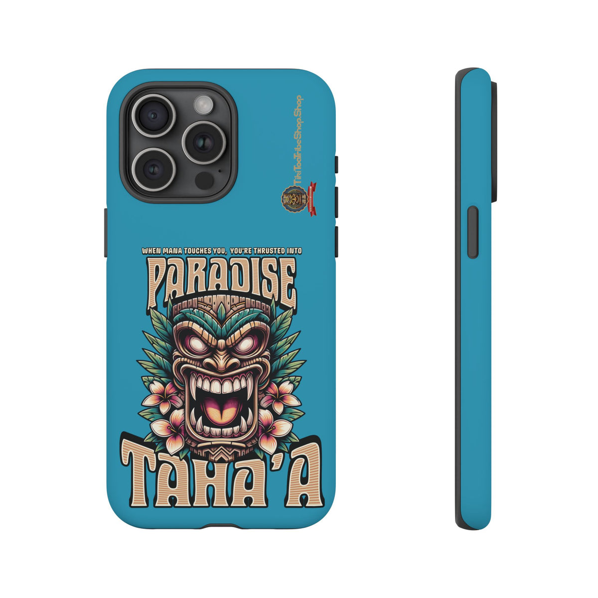 Tahaa – Coque Antichoc Premium « Tiki Féroce » | Design Tribal & Protection Maximale