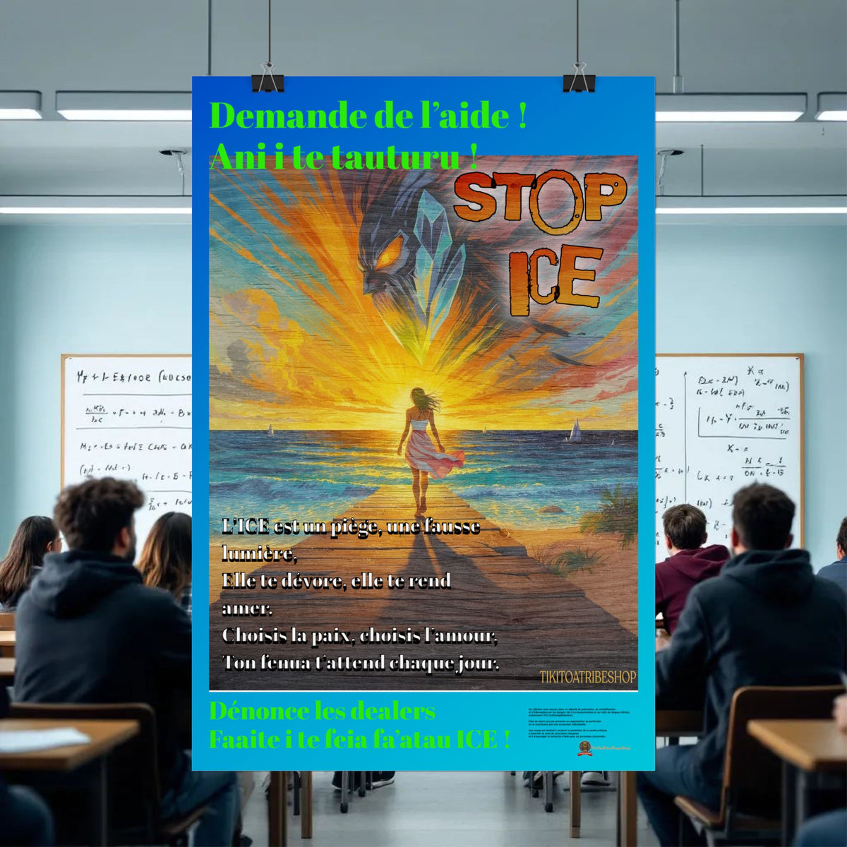 Posters Anti-ICE Polynésie – Affiches de Sensibilisation Contre la Drogue “Paruru i te ora – Brisons les chaînes de l’ICE”