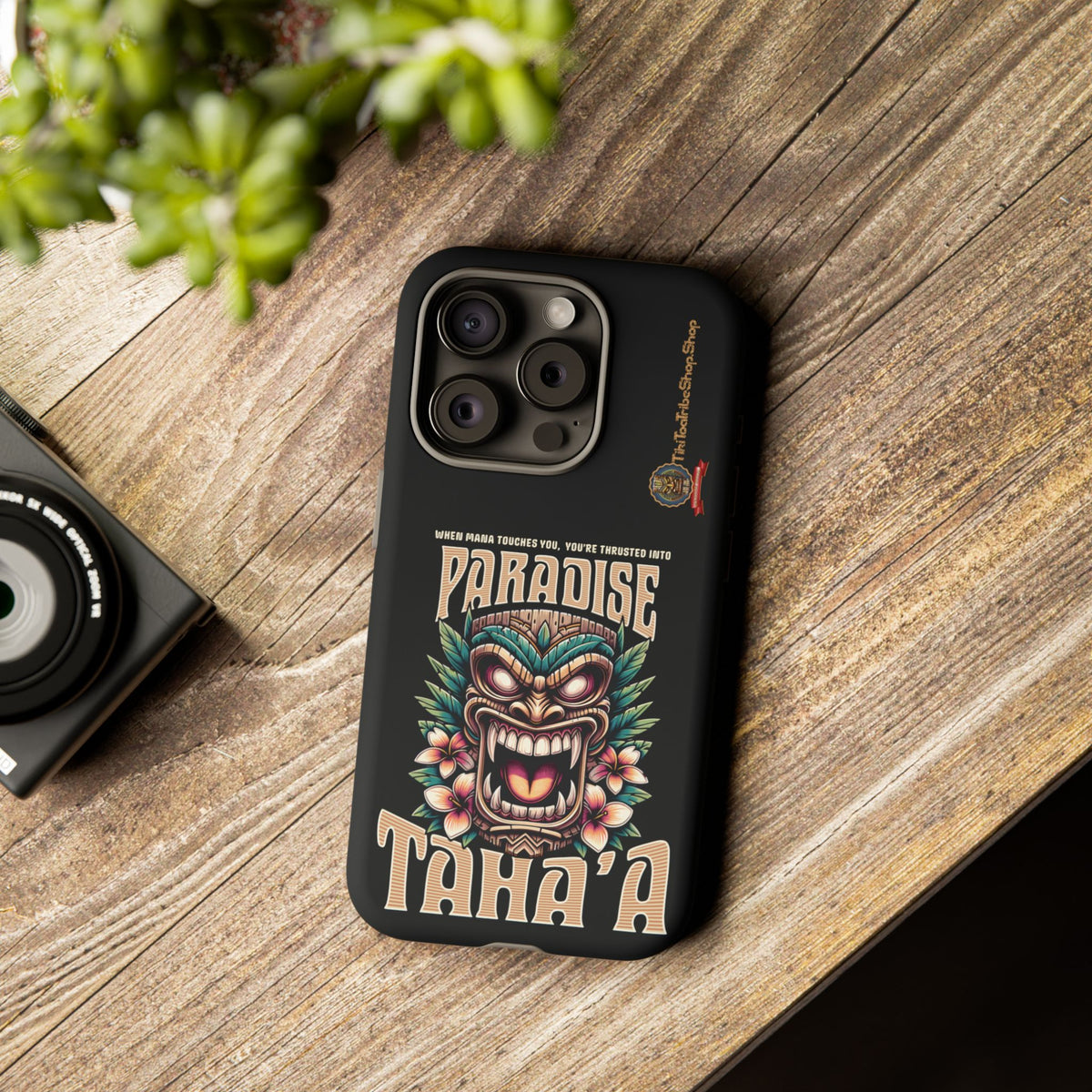 Tahaa – Coque Antichoc Premium « Tiki Féroce » | Design Tribal & Protection Maximale