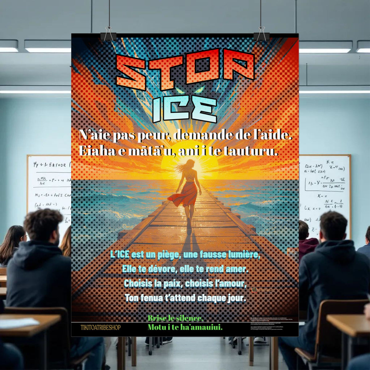 Posters Anti-ICE Polynésie – Affiches de Sensibilisation Contre la Drogue “Paruru i te ora – Brisons les chaînes de l’ICE”
