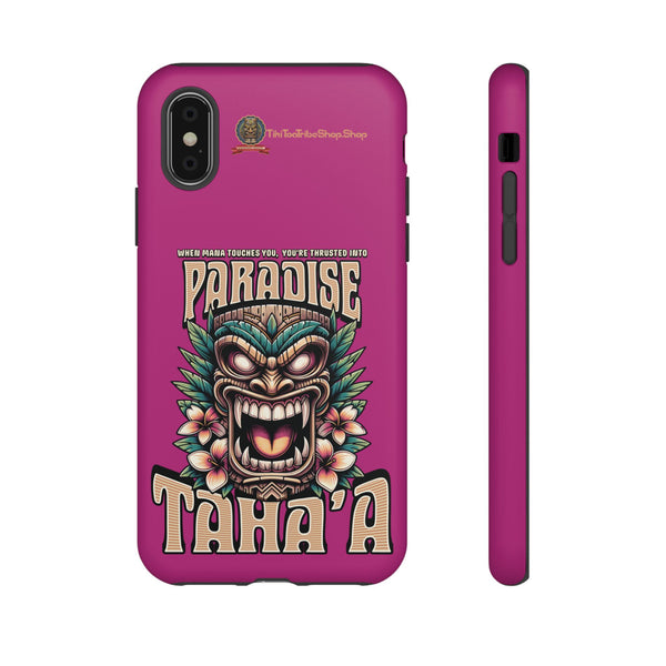 Tahaa – Coque Antichoc Premium « Tiki Féroce » | Design Tribal & Protection Maximale