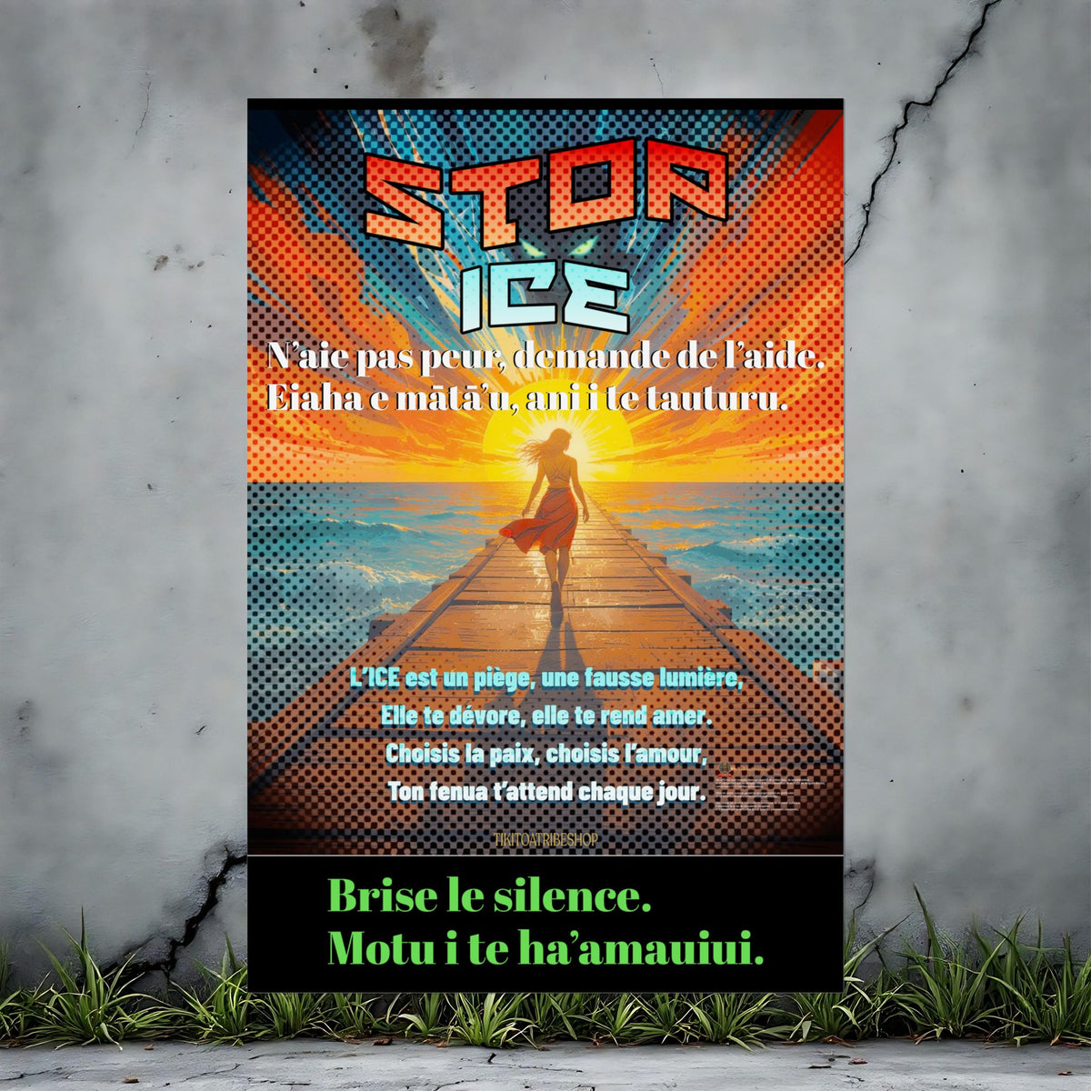 Posters Anti-ICE Polynésie – Affiches de Sensibilisation Contre la Drogue “Paruru i te ora – Brisons les chaînes de l’ICE”