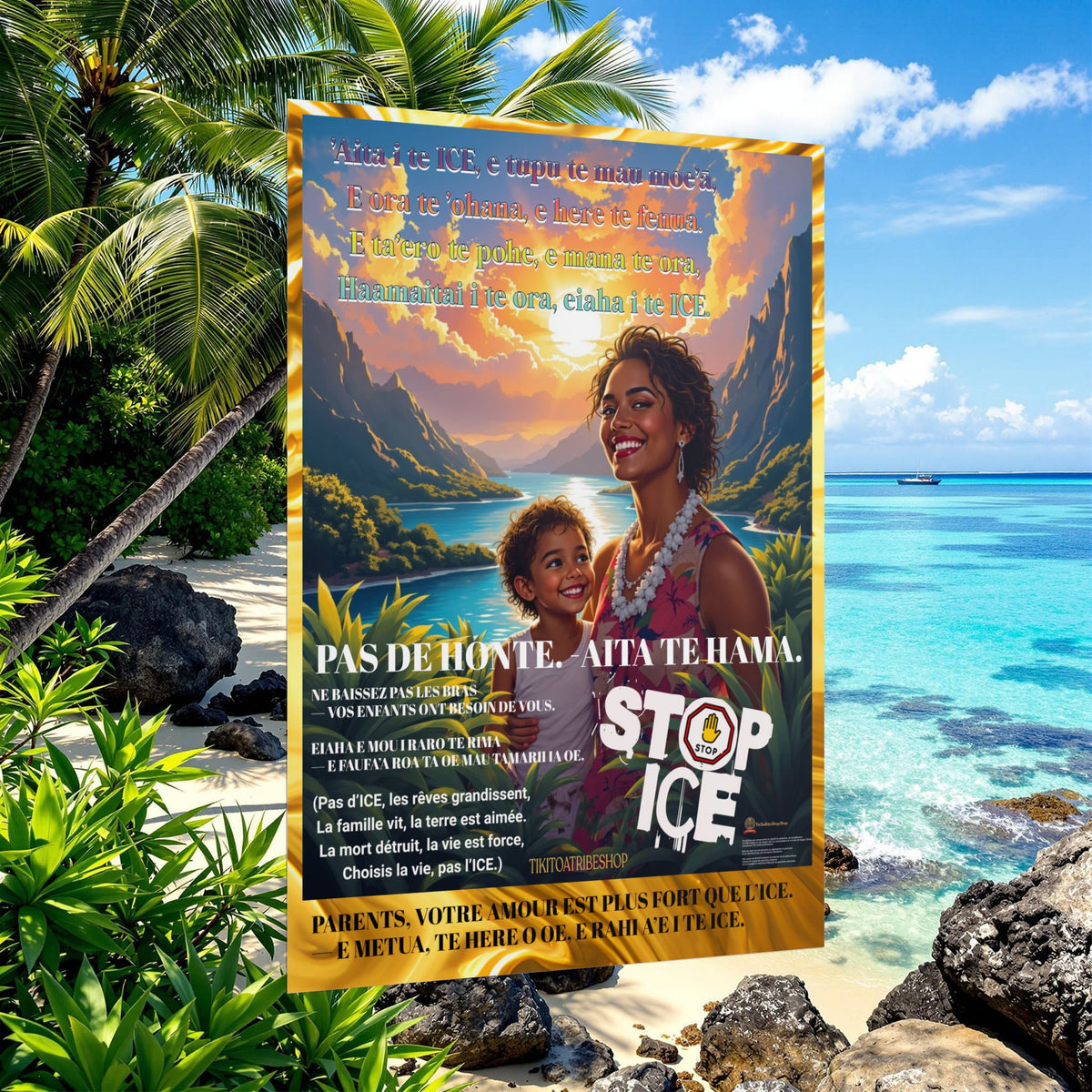 Posters Anti-ICE Polynésie – Affiches de Sensibilisation Contre la Drogue “Paruru i te ora – Brisons les chaînes de l’ICE”