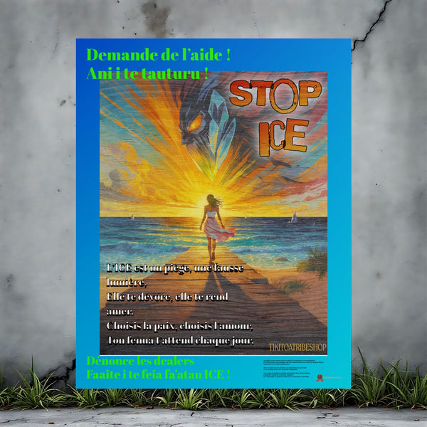 Posters Anti-ICE Polynésie – Affiches de Sensibilisation Contre la Drogue “Paruru i te ora – Brisons les chaînes de l’ICE”