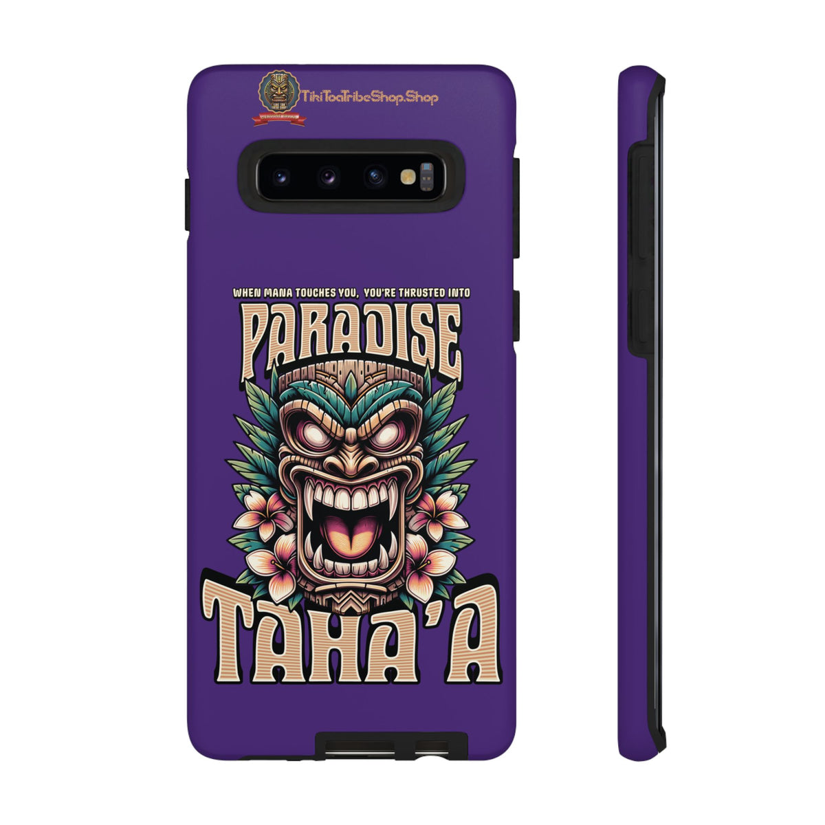 Tahaa – Coque Antichoc Premium « Tiki Féroce » | Design Tribal & Protection Maximale