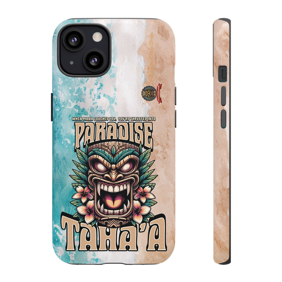Tahaa – Coque Antichoc Premium « Tiki Féroce » | Design Tribal & Protection Maximale