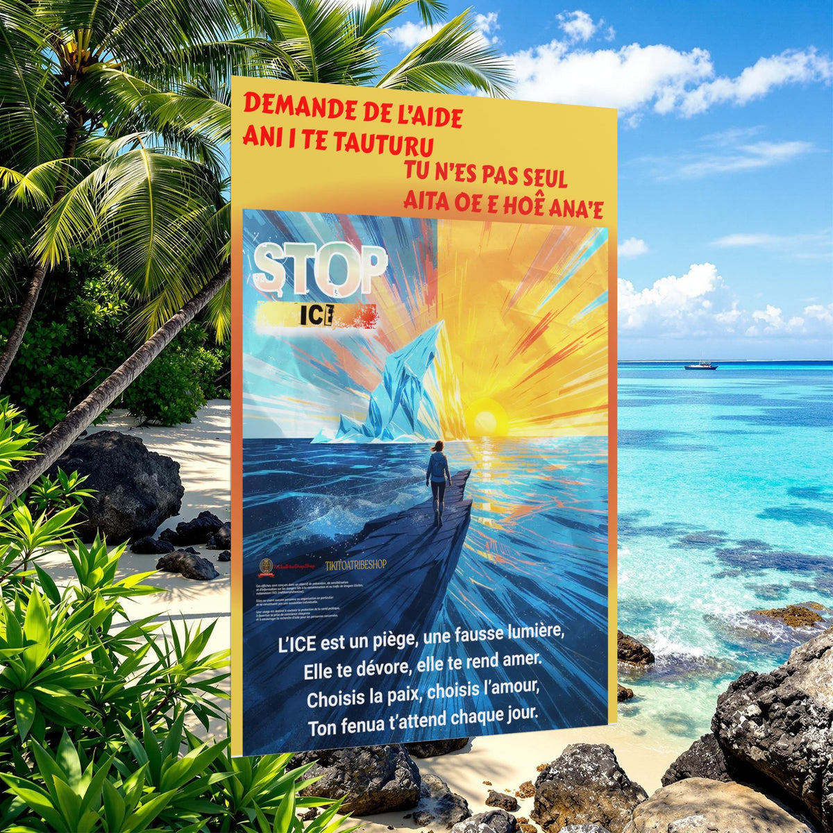 Posters Anti-ICE Polynésie – Affiches de Sensibilisation Contre la Drogue “Paruru i te ora – Brisons les chaînes de l’ICE”