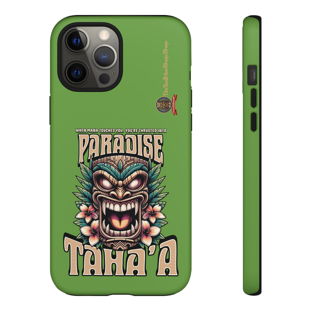Tahaa – Coque Antichoc Premium « Tiki Féroce » | Design Tribal & Protection Maximale