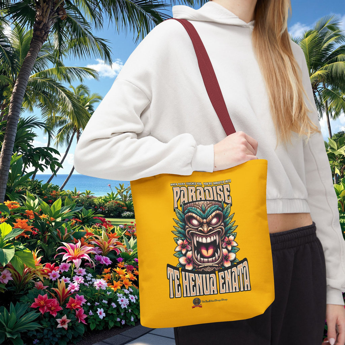 TE HENUA ENATA PARADISE Tote Bag