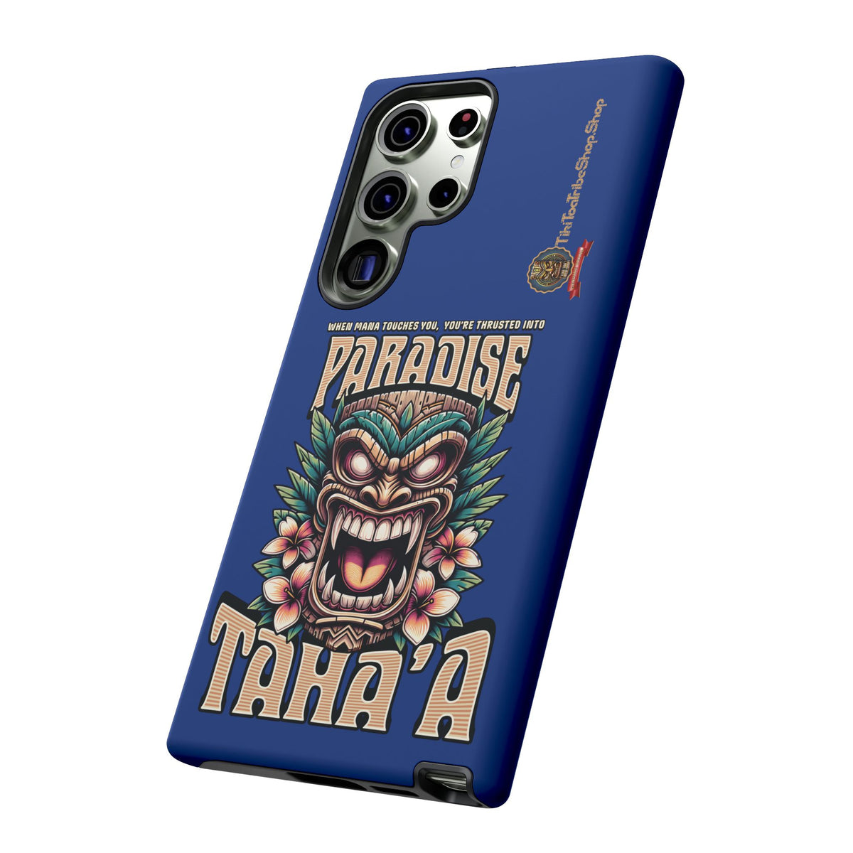 Tahaa – Coque Antichoc Premium « Tiki Féroce » | Design Tribal & Protection Maximale
