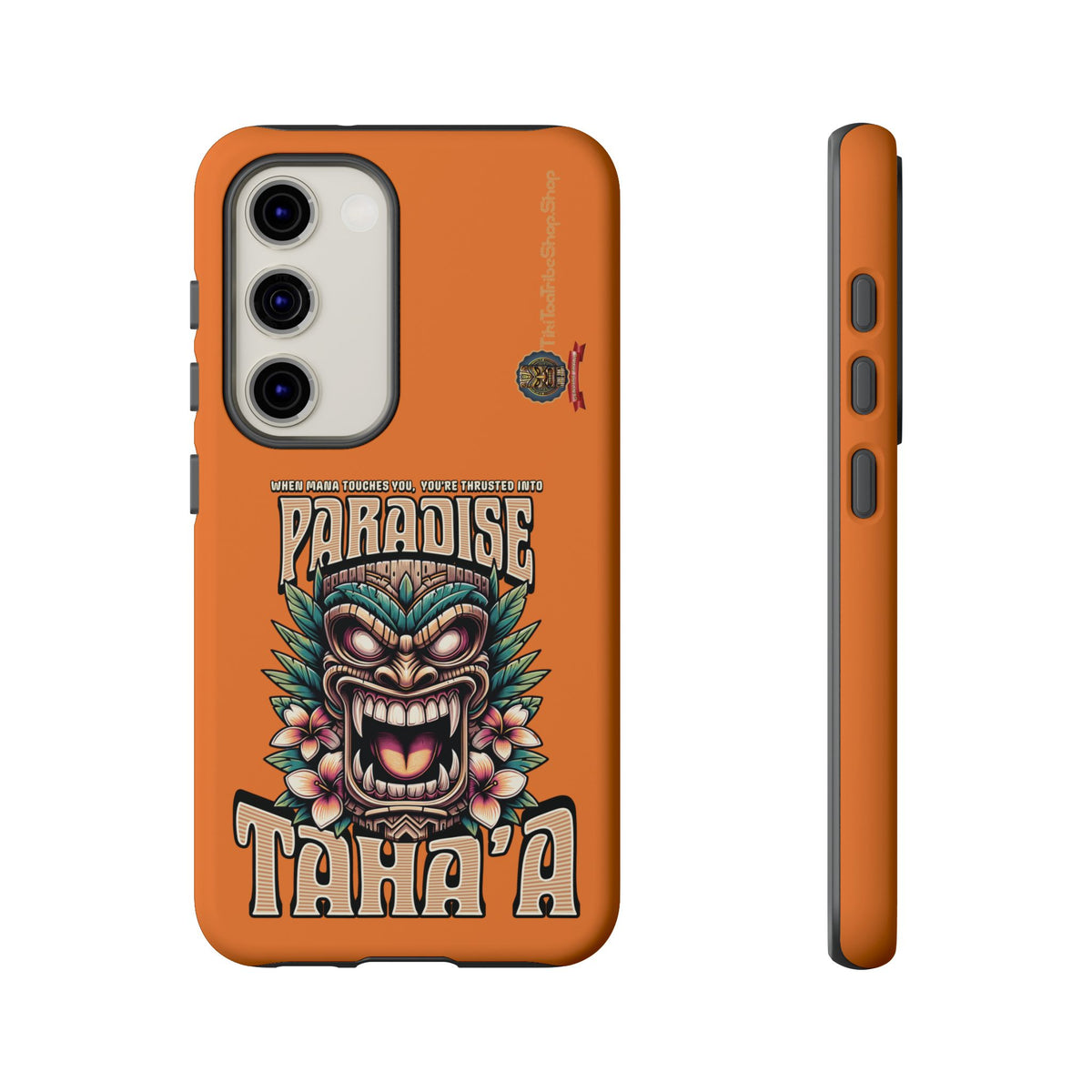 Tahaa – Coque Antichoc Premium « Tiki Féroce » | Design Tribal & Protection Maximale