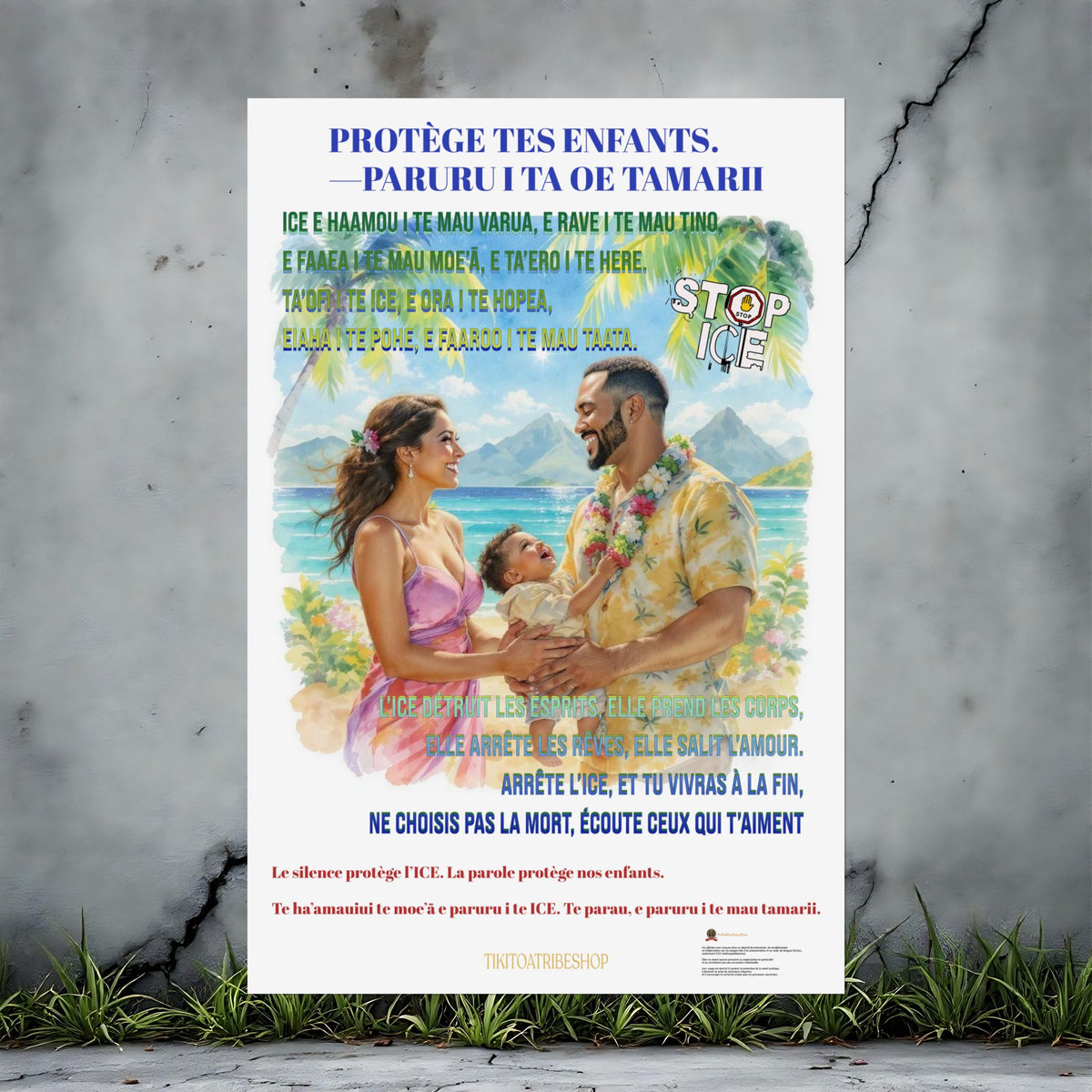 Posters Anti-ICE Polynésie – Affiches de Sensibilisation Contre la Drogue “Paruru i te ora – Brisons les chaînes de l’ICE”