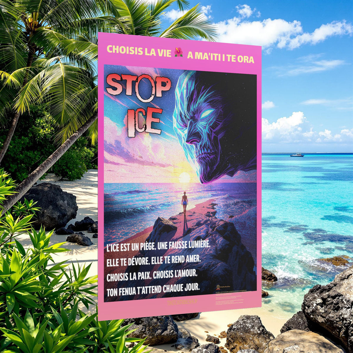 Posters Anti-ICE Polynésie – Affiches de Sensibilisation Contre la Drogue “Paruru i te ora – Brisons les chaînes de l’ICE”
