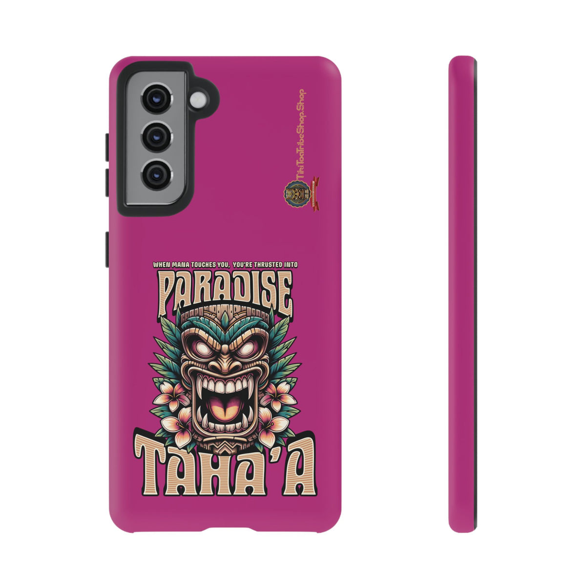 Tahaa – Coque Antichoc Premium « Tiki Féroce » | Design Tribal & Protection Maximale