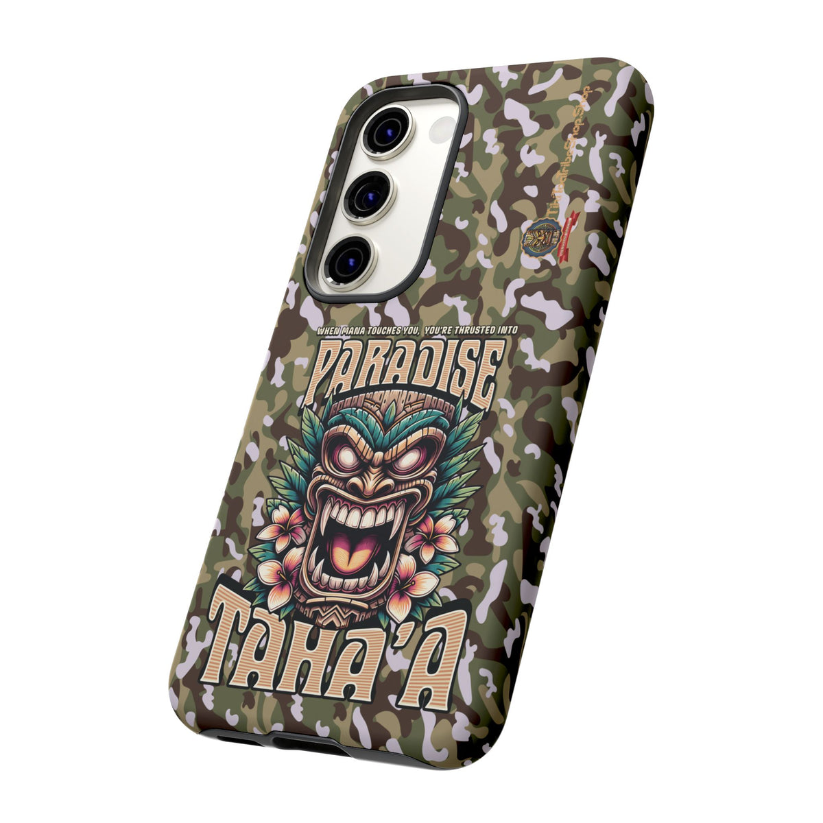 Tahaa – Coque Antichoc Premium « Tiki Féroce » | Design Tribal & Protection Maximale