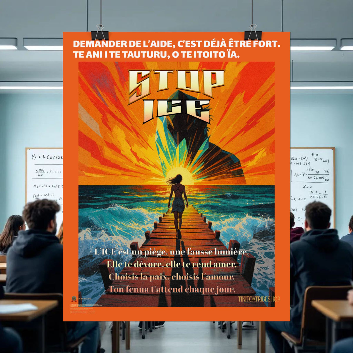 Posters Anti-ICE Polynésie – Affiches de Sensibilisation Contre la Drogue “Paruru i te ora – Brisons les chaînes de l’ICE”