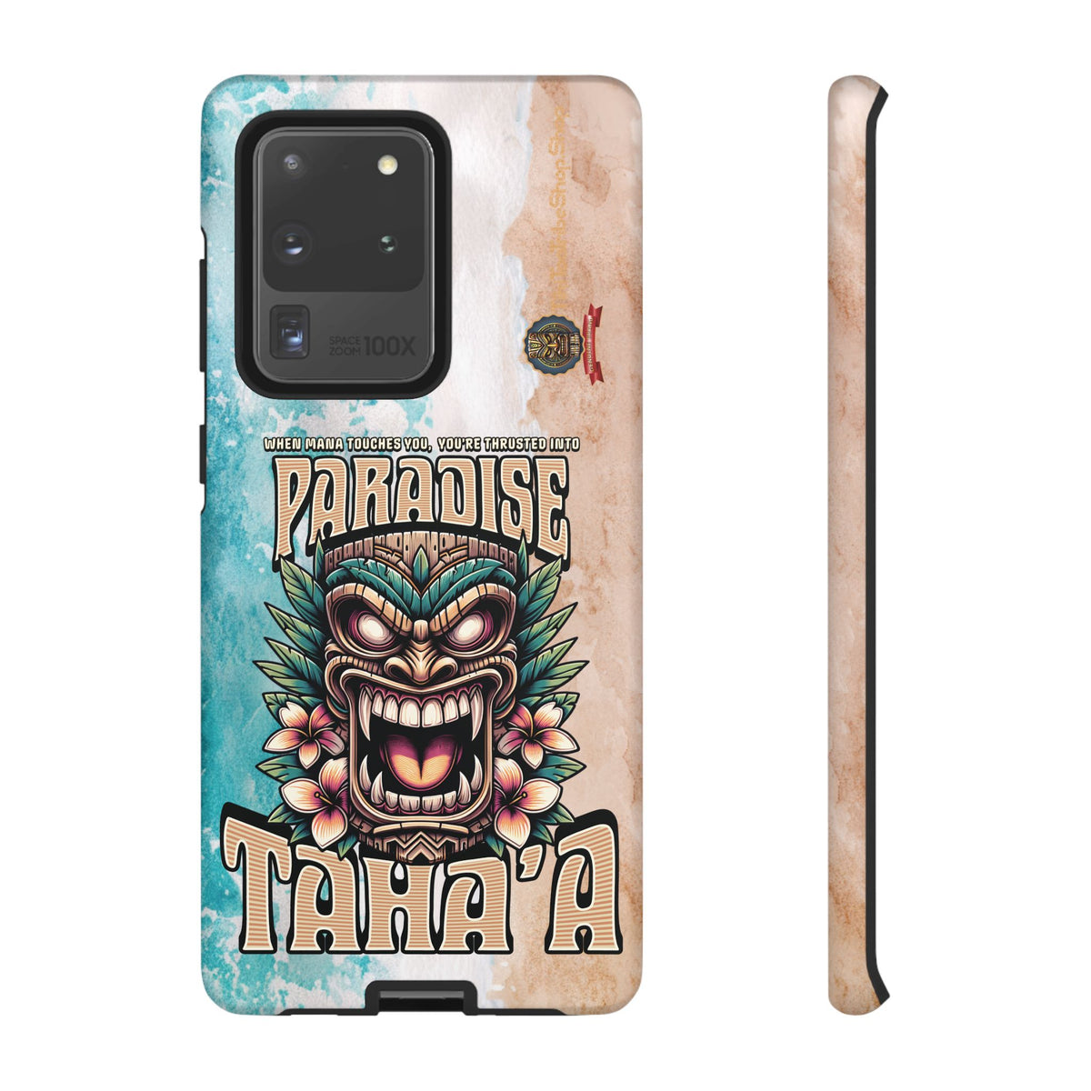 Tahaa – Coque Antichoc Premium « Tiki Féroce » | Design Tribal & Protection Maximale