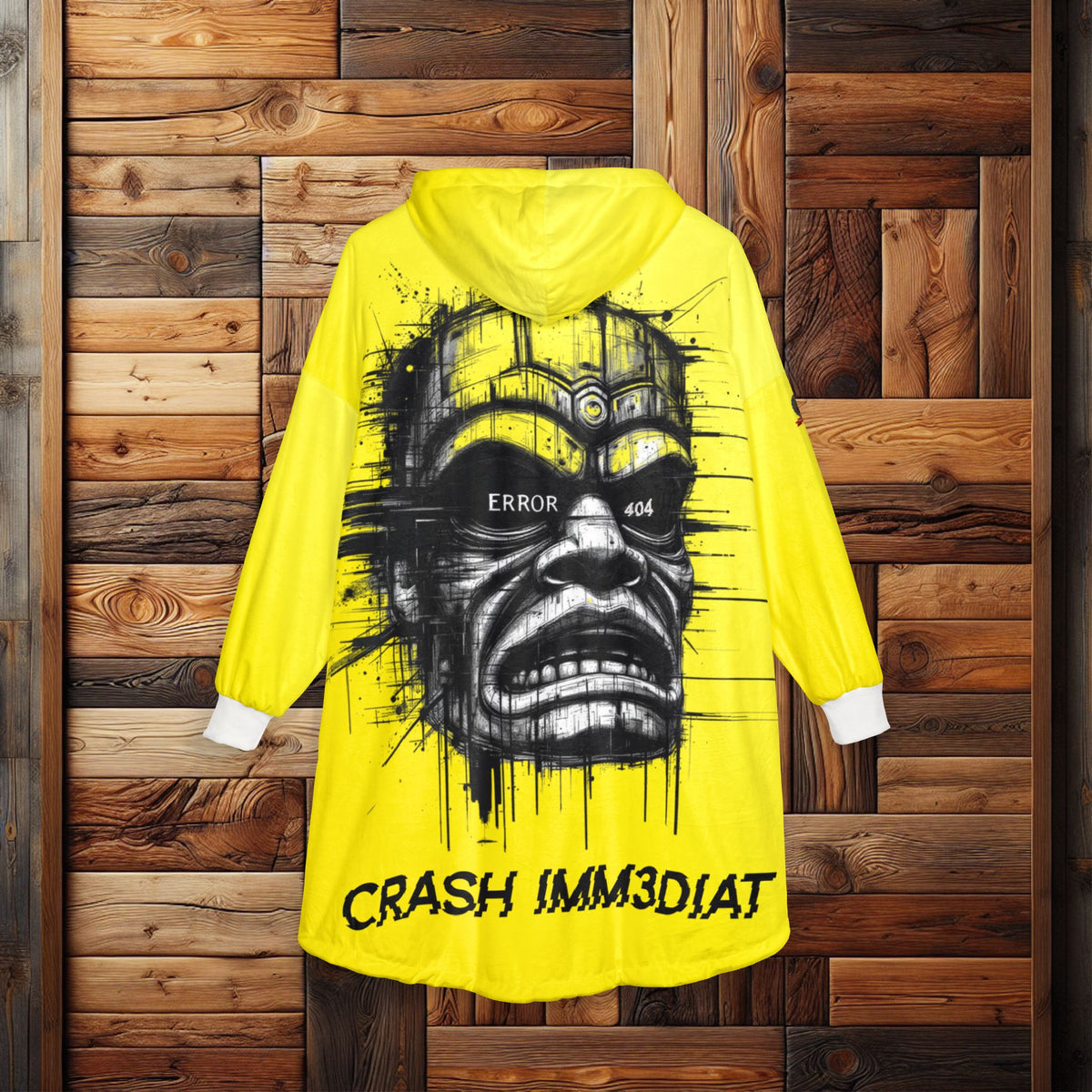 Tiki Glitch &amp; Error Hooded Fleece Blanket