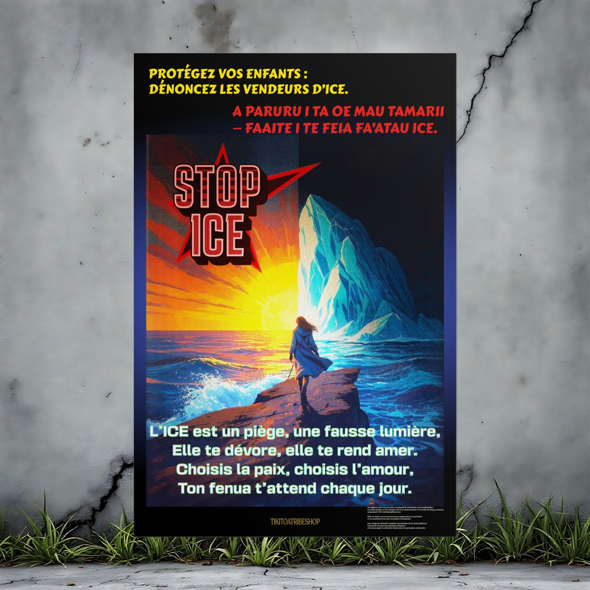Posters Anti-ICE Polynésie – Affiches de Sensibilisation Contre la Drogue “Paruru i te ora – Brisons les chaînes de l’ICE”