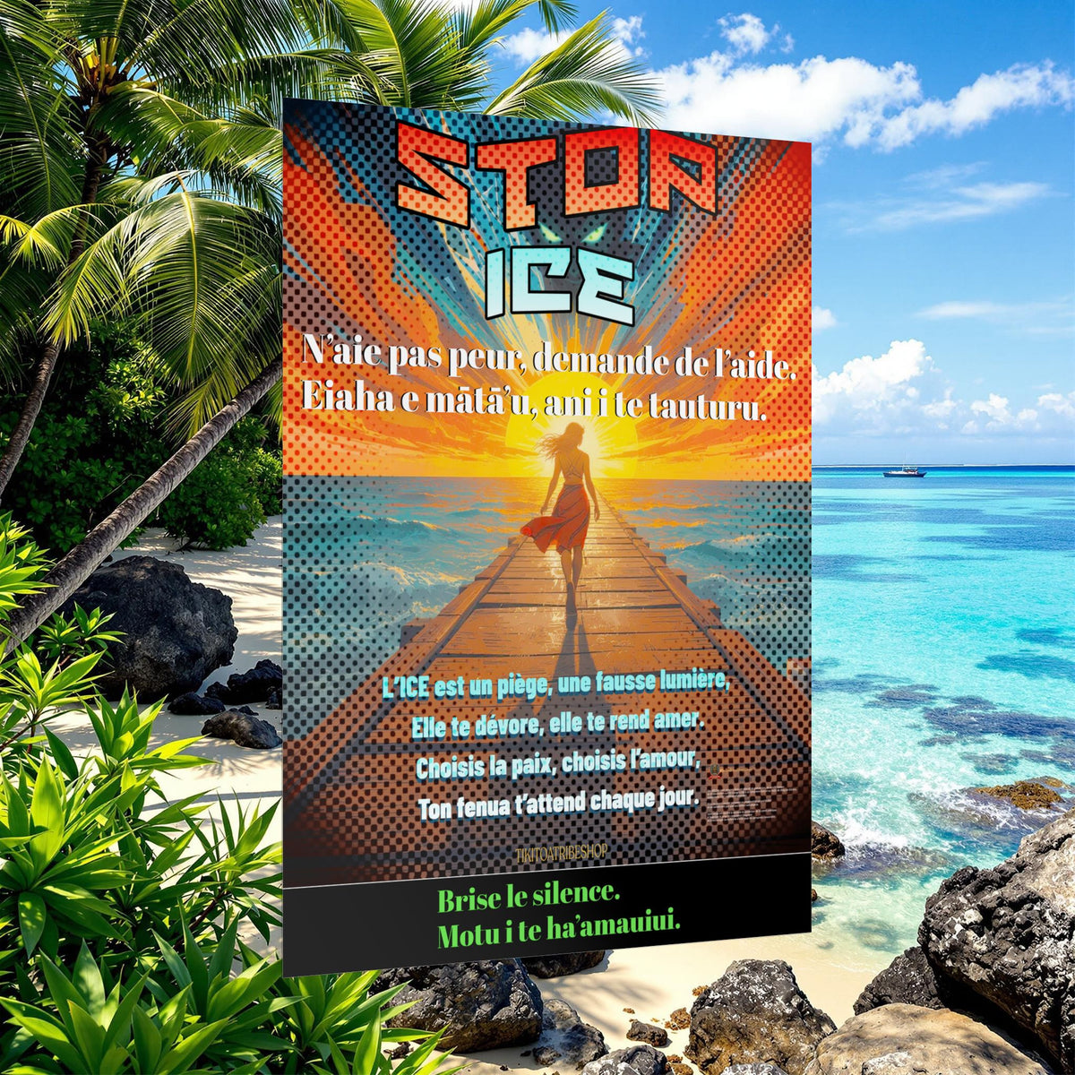 Posters Anti-ICE Polynésie – Affiches de Sensibilisation Contre la Drogue “Paruru i te ora – Brisons les chaînes de l’ICE”