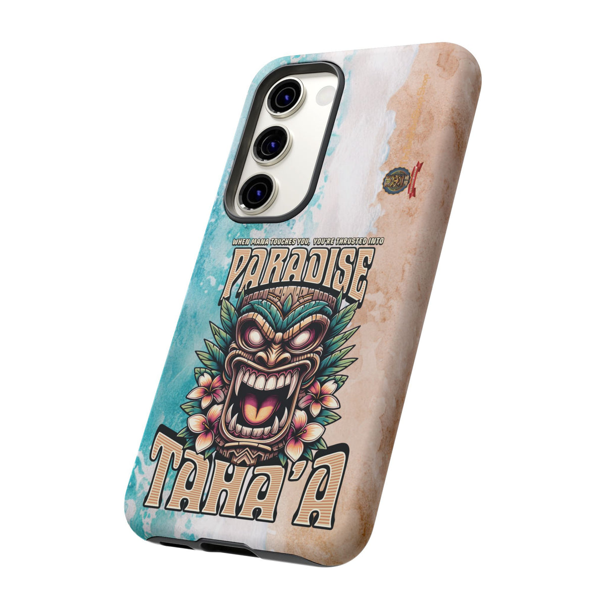 Tahaa – Coque Antichoc Premium « Tiki Féroce » | Design Tribal & Protection Maximale