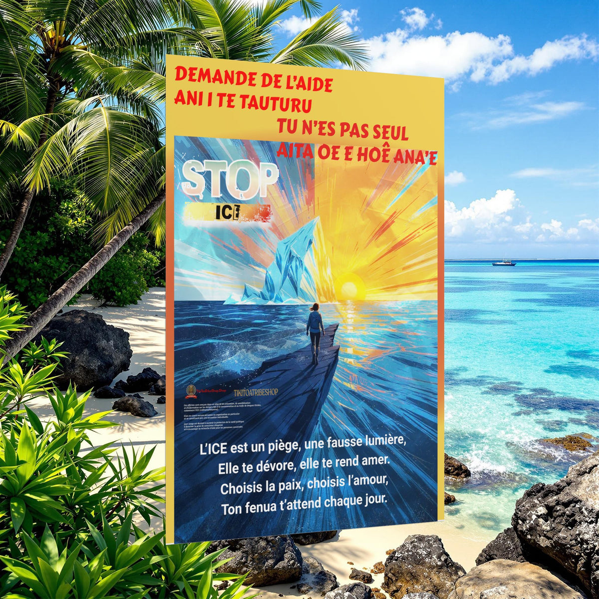 Posters Anti-ICE Polynésie – Affiches de Sensibilisation Contre la Drogue “Paruru i te ora – Brisons les chaînes de l’ICE”