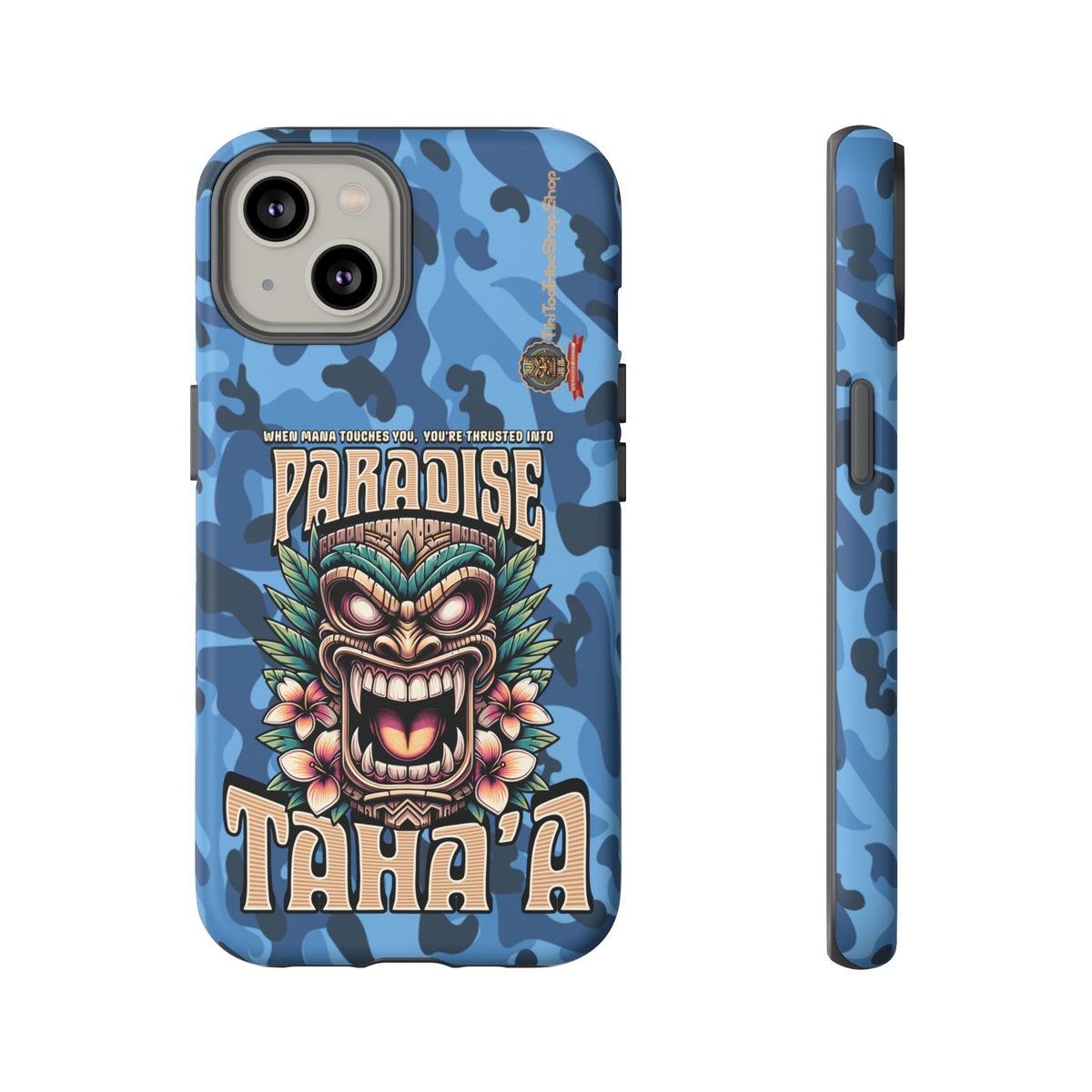 Tahaa – Coque Antichoc Premium « Tiki Féroce » | Design Tribal & Protection Maximale