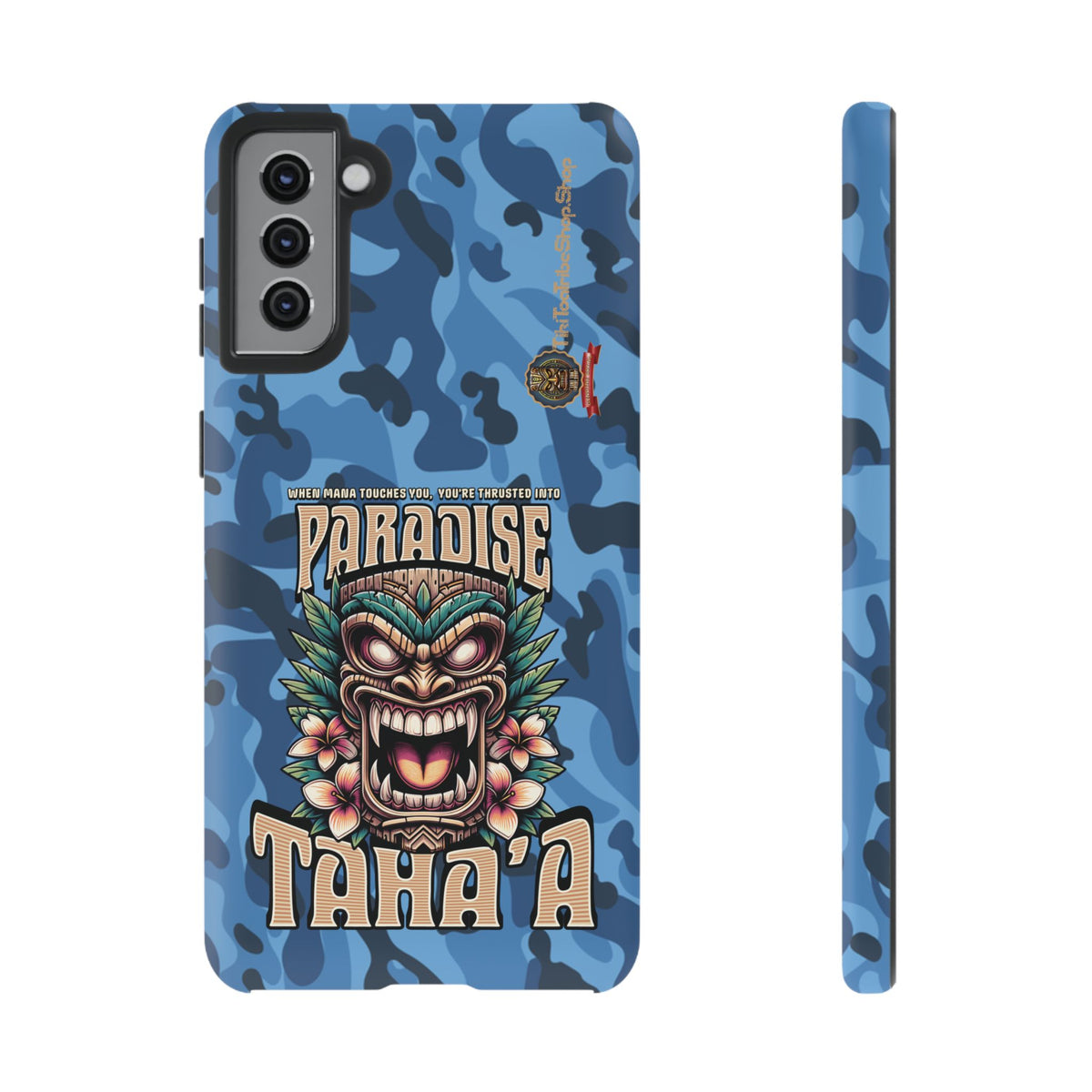 Tahaa – Coque Antichoc Premium « Tiki Féroce » | Design Tribal & Protection Maximale