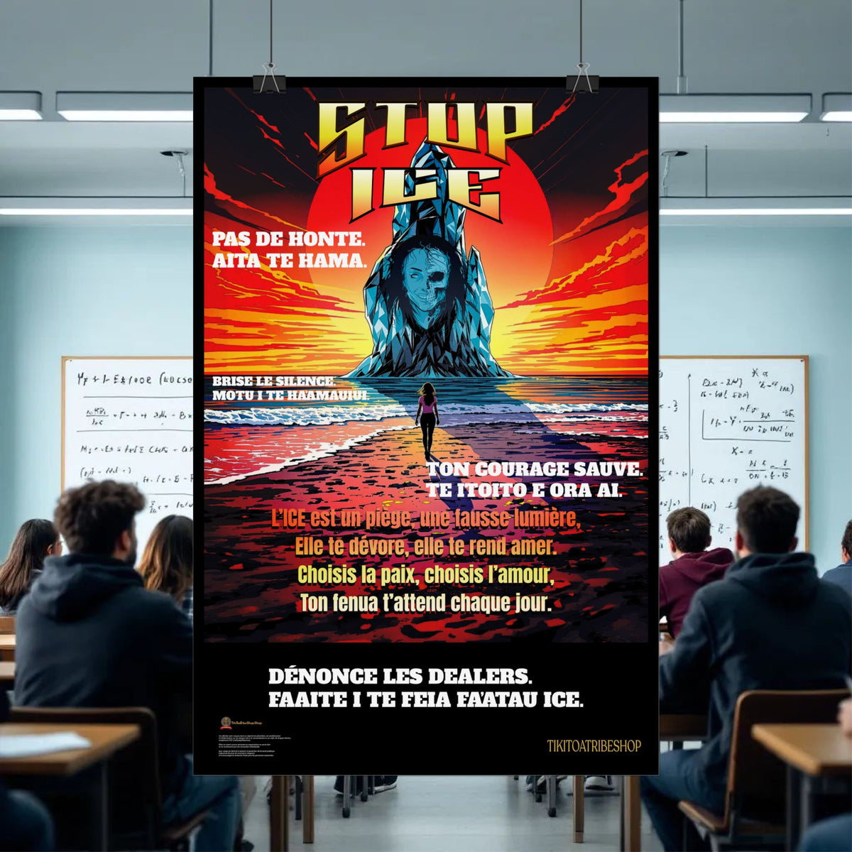 Posters Anti-ICE Polynésie – Affiches de Sensibilisation Contre la Drogue “Paruru i te ora – Brisons les chaînes de l’ICE”