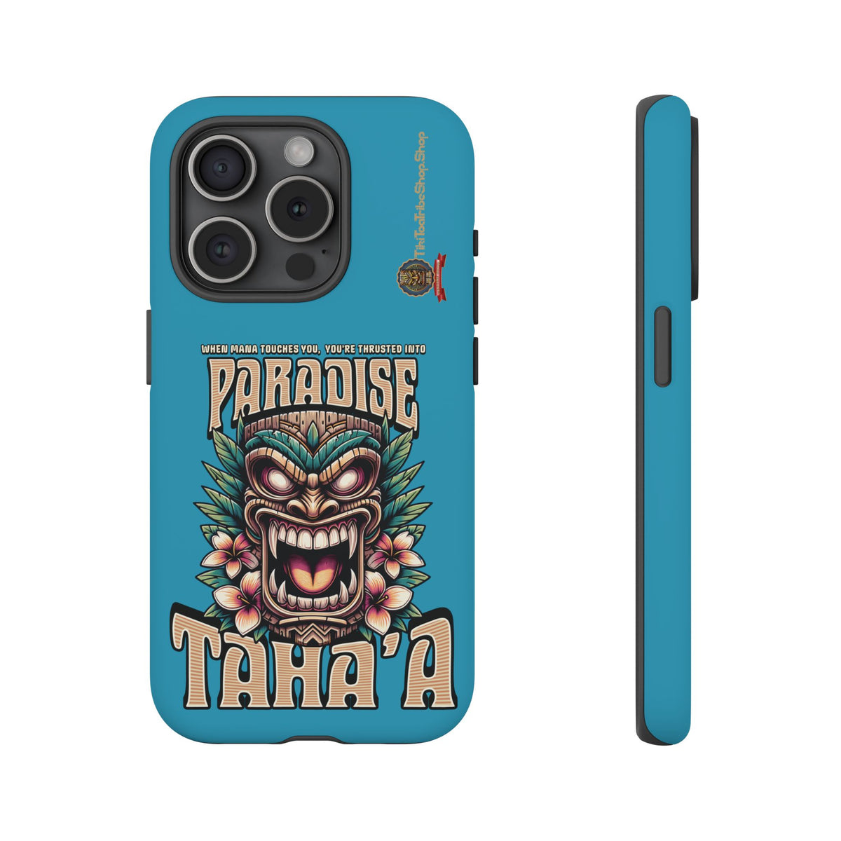 Tahaa – Coque Antichoc Premium « Tiki Féroce » | Design Tribal & Protection Maximale
