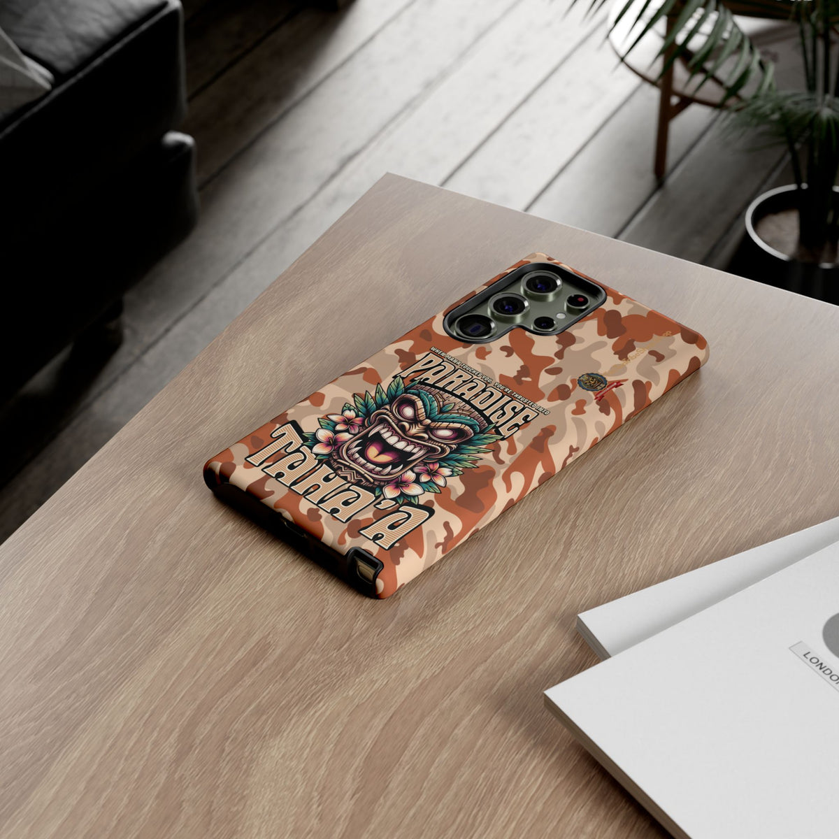 Tahaa – Coque Antichoc Premium « Tiki Féroce » | Design Tribal & Protection Maximale