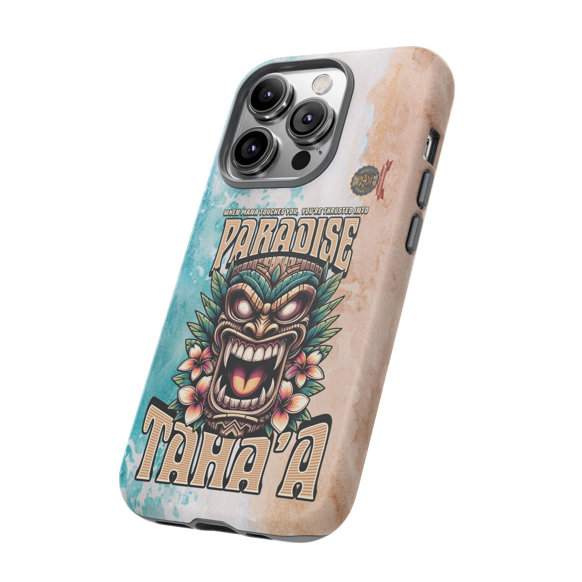 Tahaa – Coque Antichoc Premium « Tiki Féroce » | Design Tribal & Protection Maximale