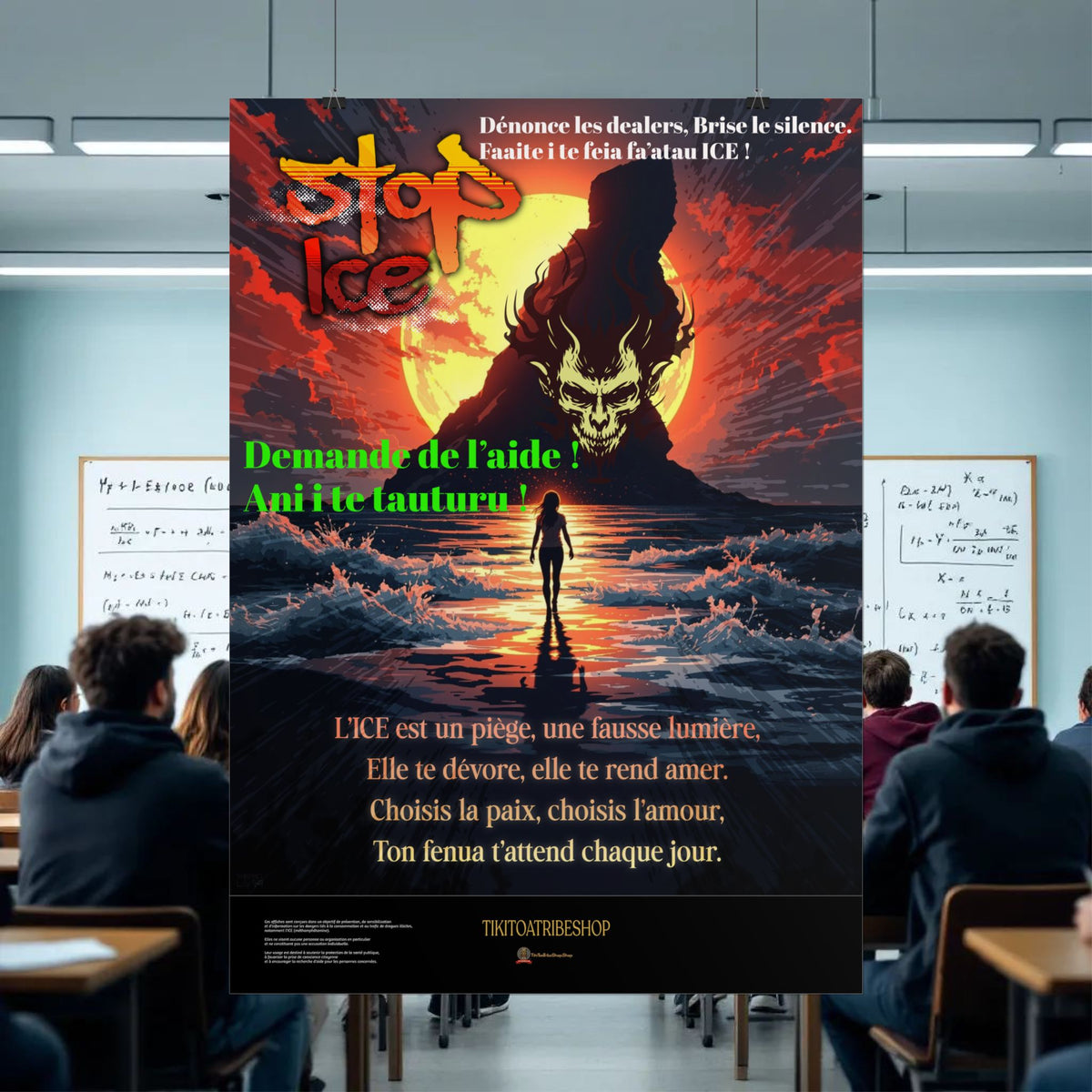 Posters Anti-ICE Polynésie – Affiches de Sensibilisation Contre la Drogue “Paruru i te ora – Brisons les chaînes de l’ICE”