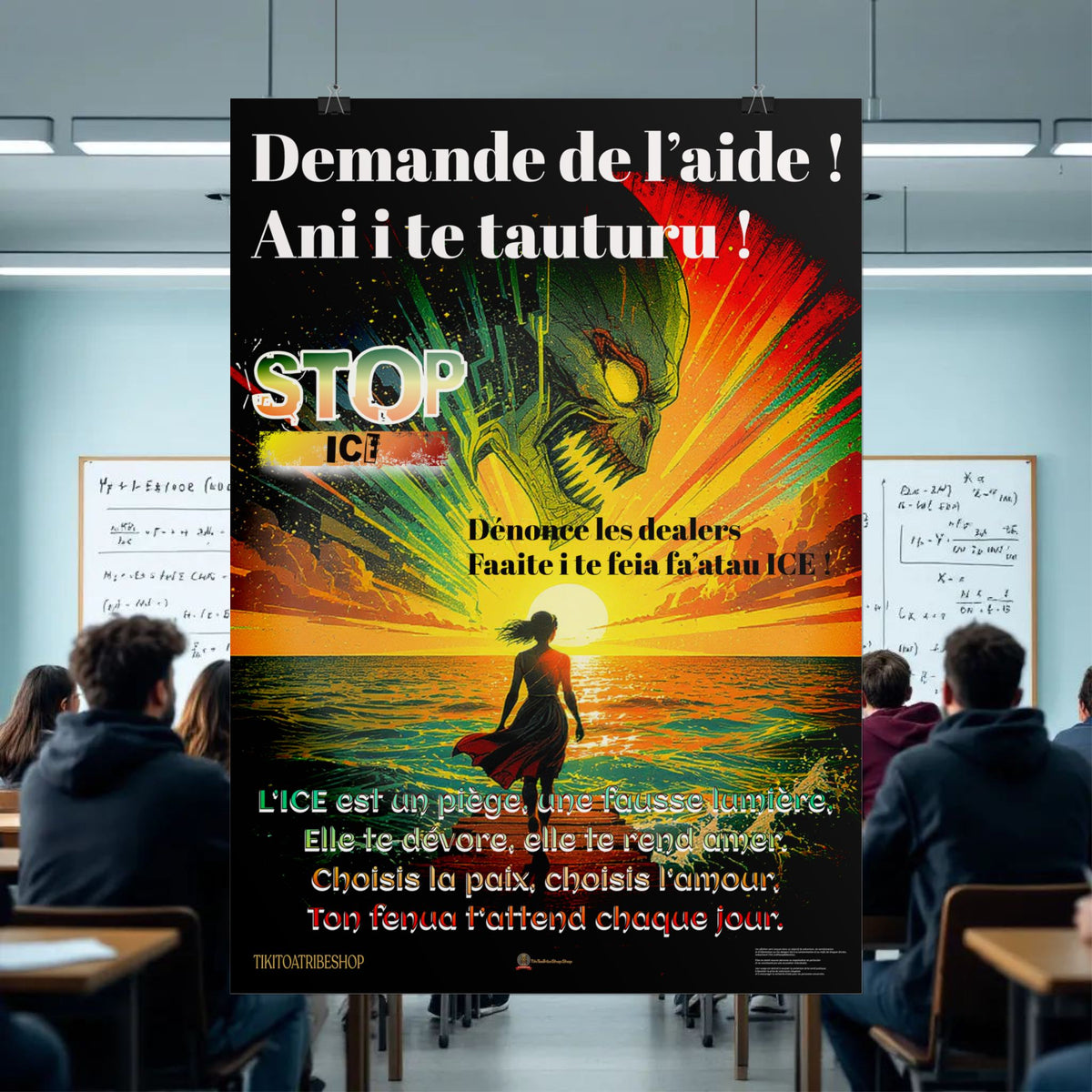 Posters Anti-ICE Polynésie – Affiches de Sensibilisation Contre la Drogue “Paruru i te ora – Brisons les chaînes de l’ICE”