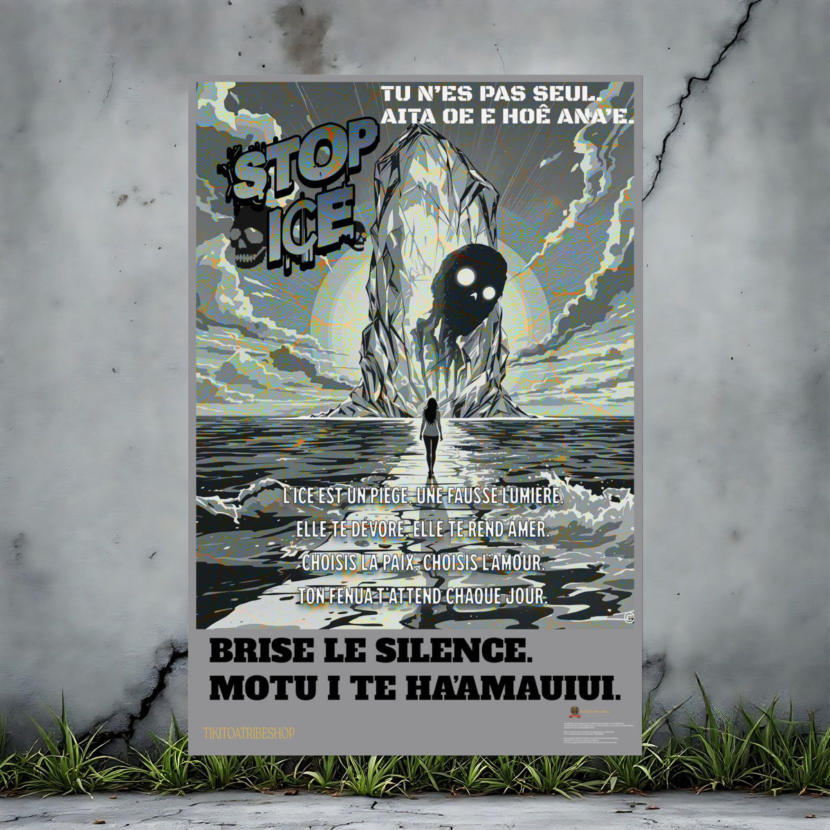 Posters Anti-ICE Polynésie – Affiches de Sensibilisation Contre la Drogue “Paruru i te ora – Brisons les chaînes de l’ICE”