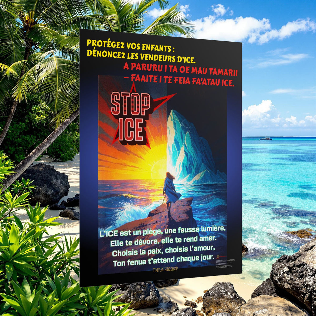 Posters Anti-ICE Polynésie – Affiches de Sensibilisation Contre la Drogue “Paruru i te ora – Brisons les chaînes de l’ICE”