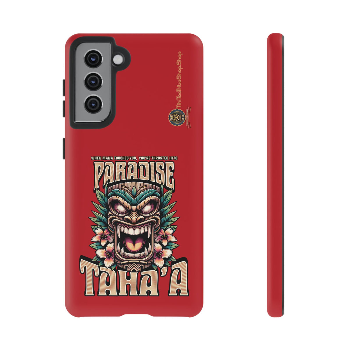 Tahaa – Coque Antichoc Premium « Tiki Féroce » | Design Tribal & Protection Maximale