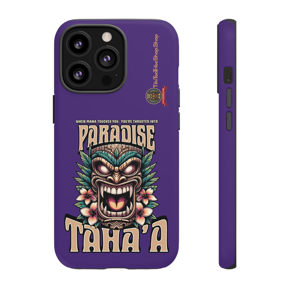 Tahaa – Coque Antichoc Premium « Tiki Féroce » | Design Tribal & Protection Maximale