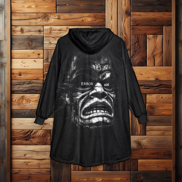 Tiki Glitch &amp; Error Hooded Fleece Blanket